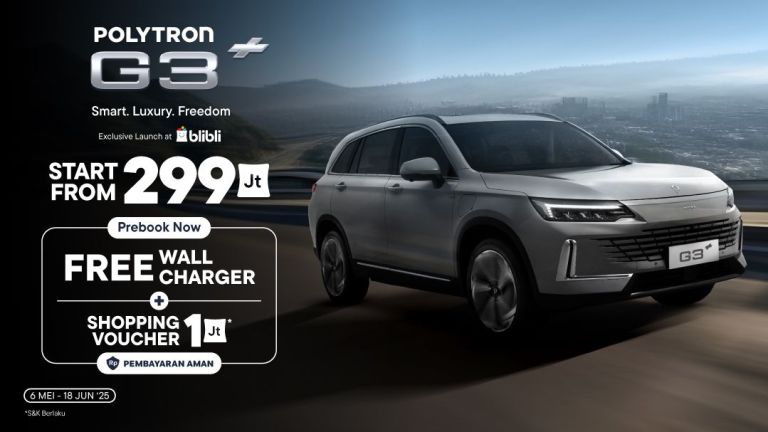 Gandeng Blibli, Mobil Listrik Polytron G3+ & G3 Bisa Dipesan Daring