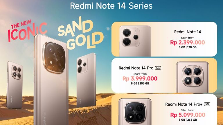 Redmi Note 14 Series Resmi Hadir dengan Warna Sand Gold
