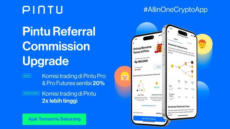 PINTU Tingkatkan Komisi Referral Program, Perluas Akses Investasi Crypto di Indonesia