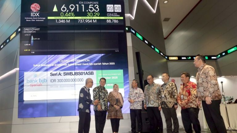 Bank BJB Syariah Resmi Catatkan Sukuk Perdana di BEI