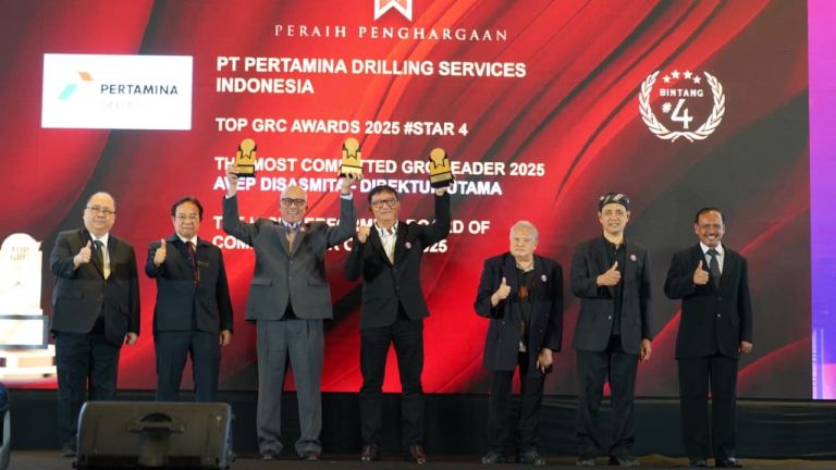 Bukti Jaga Tata Kelola, Pertamina Drilling Brorong 3 Penghargaan TOP GRC Awards 2025