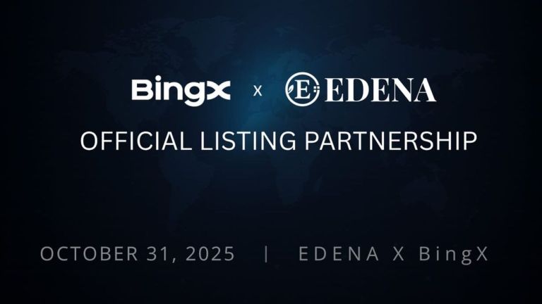 EDENA Capital Nusantara Umumkan Listing Token di BingX pada 31 Oktober 2025, Disusul Bursa Global Top