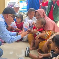 Bos Pertamina Drilling Kunjungi Posko Banjir Sumut di Rig PDSI#19.1