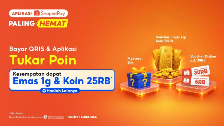 Cara Mudah Ubah Poin ShopeePay Jadi Emas 1 Gram