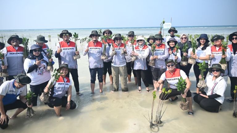 Perkuat Komitmen Kurangi Emisi Karbon, Pertamina Drilling Tanam 800 Mangrove di Pulau Pari