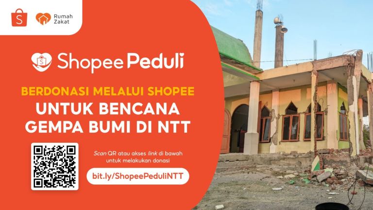 Shopee Gandakan Donasi Pengguna untuk Pemulihan Pascagempa NTT
