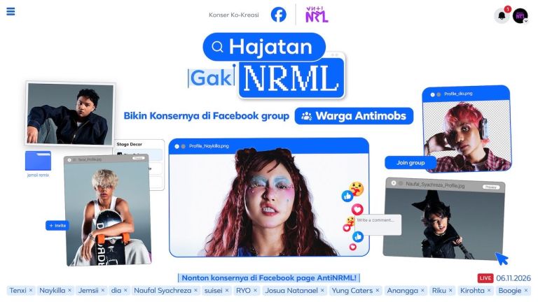 Facebook dan AntiNRML Kolaborasi Gelar Konser Hipdut, Fans Diajak Ikut Berkreasi