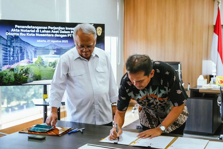 Otorita Ibu Kota Nusantara (IKN) dan PT Vitka Delifood resmi menandatangani Perjanjian Kerja Sama (PKS) terkait pengembangan lahan di Kawasan Inti Pusat Pemerintahan (KIPP) Ibu Kota Nusantara